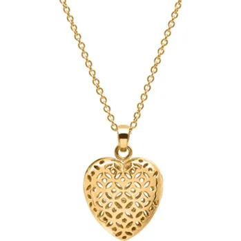 Náhrdelník FLO Accessories FLO Parfémový náhrdelník ve tvaru srdce (Pozlacený 14K)