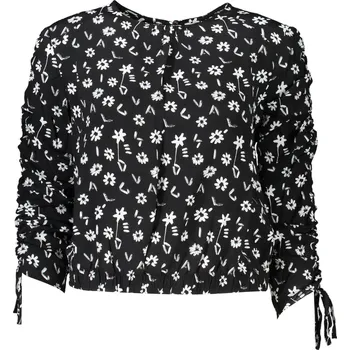 Dámská halenka Černá vzorovaná halenka s dlouhým rukávem DESIGUAL černá | bílá 3358227