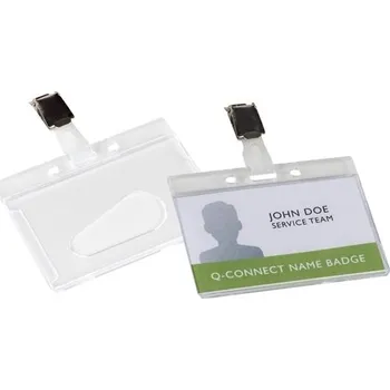 Archivační box Visačka Q-Connect s klipem, 85 x 54 mm, 10 ks