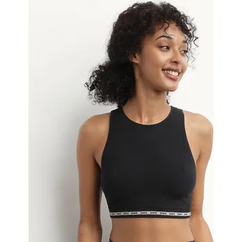 Podprsenka Černá dámská sportovní podprsenka DIM Icons Wirefree Crop top DIM černá 2670997