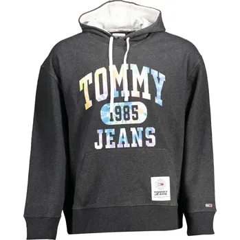 Pánská mikina Černá mikina Tommy Hilfiger s kapucí Tommy Hilfiger černá | bílá 3360085