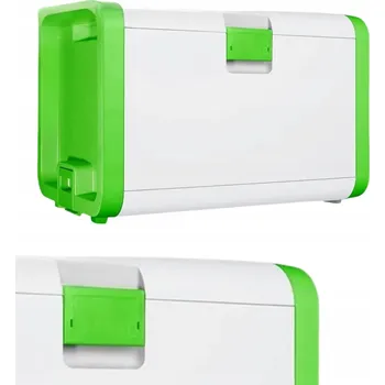 Úložný box Krabička na kolečkách s víkem, odstíny šedé a stříbrné, odstíny zelené