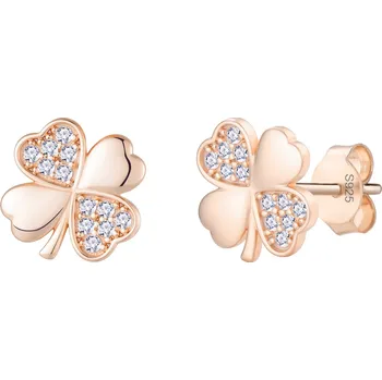 Náušnice Olivie Stříbrné náušnice ČTYŘLÍSTEK ROSE 9709 Ag 925; ≤1,7 g.