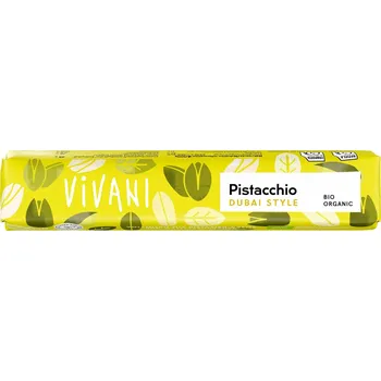 Čokoláda Pistáciová tyčinka v dubajském stylu bio 40 g - VIVANI