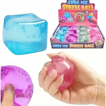 Hračka pro nejmenší MAČKACÍ HRAČKA LEDOVÁ KOSTKA ANTISTRESOVÁ KOČKA SQUISHY MOCHI 5 CM BARVY