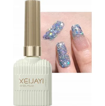 Lak na nehty Gel UV LED Lak na nehty Perleťový Brokátový Soak off 15 ml # 2