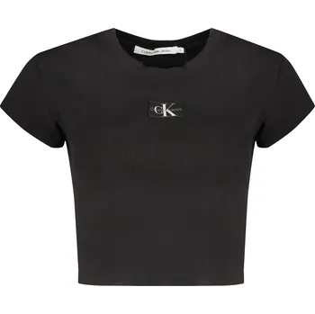 Dámské tričko Černé dámské crop triko Calvin Klein Calvin Klein černá 3368192