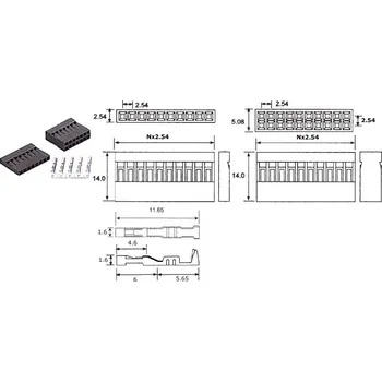 Elektrická zásuvka SPK-5 zásuvka 5pin rovná počít