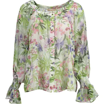 Dámská halenka Květinová halenka s dlouhým rukávem KOCCA bílá | zelená | růžová | fialová | vícebarevná 3361162