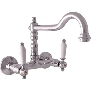 Vodovodní baterie MORAVA RETRO - Umyvadlová/dřezová baterie, Chrom MK502.0/28, RAV Slezák Barva: Chrom, Rozměr: 100 mm