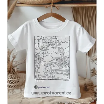 Tričko jako omalovánka Tričko k vybarvení, dětské, ZOO, 1 ks zvolte VELIKOST trička ZDE:: 11/12 let Beagle