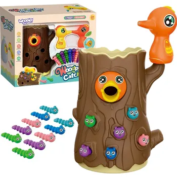 Desková hra Woopie Magnetická dovednostní hra WOOPIE Chyť červa 2 dateli + 10 červů