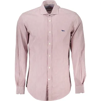 Pánská košile Pánská červená košile s dlouhým rukávem HARMONT & BLAINE bílá | tmavě červená 3359019