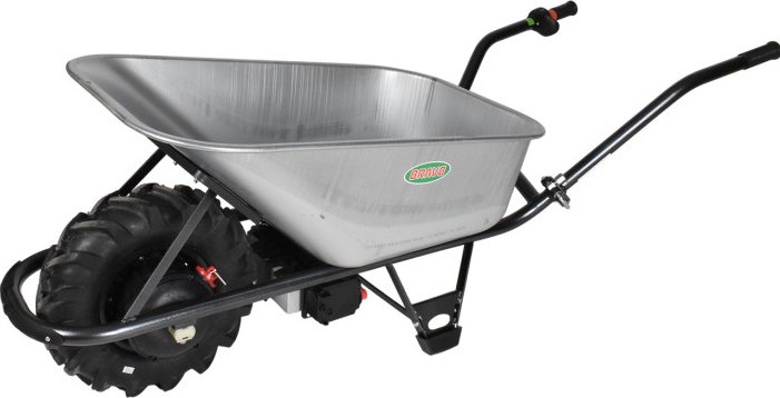 Motúčko STANDARD KLASIK - elektrické kolečko Pneumatika 10 cm Pozinkovaná korba 100 l Skládací rám