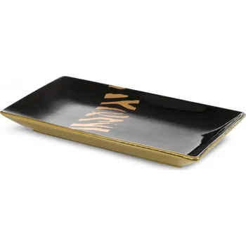 Talíř Dekorační talíř SELENA 01 černý / zlatý