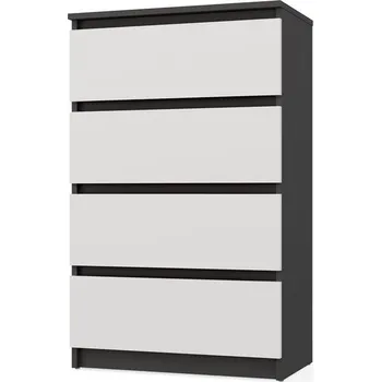 Komoda Komoda Malvína M4, antracit/bílá