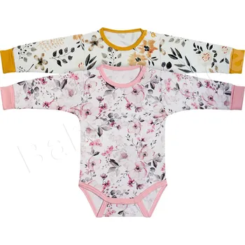 Baby Service Kojenecké body roustoucí dlouhý rukáv - potisk žlutá Vel. 80