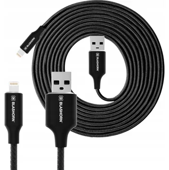 Datový kabel Kabel Blashorn USB - Apple Lightning 1,8 m černý