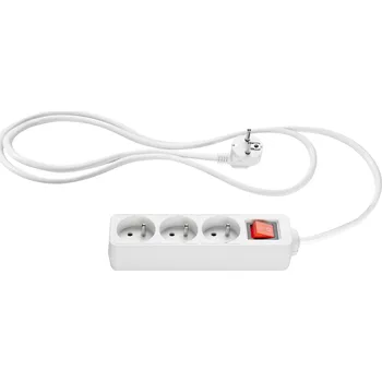 Kabel TRONIC® Zásuvková lišta (3 zástrčky, bílá)