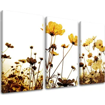 Obraz 3dílná nástěnná malba KVĚTINY XOBKV143E30