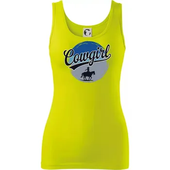 Dámské tričko Cowgirl modrý pruh - Dámské tílko - M ( Limetková )
