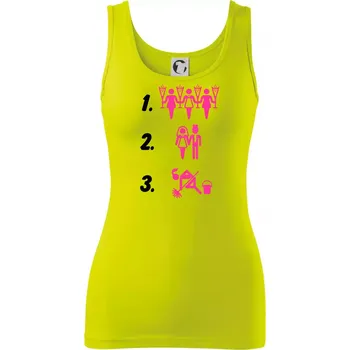 Dámské tričko Před a po žena - Dámské tílko - XS ( Limetková )