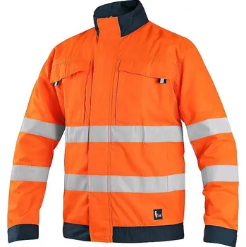 pracovní bunda HALIFAX bunda oranžovo-modrá výstražná se síťovino