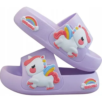 Chlapecká žabka Pantofle dětské Unicorn Jednorožec koupací k bazénu plážové 26-27 (P038)