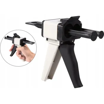 Vytlačovací pistole RUČNÍ VYTLAČOVACÍ PISTOLE PRO DVOUSLOŽKOVÁ LEPIDLA V KARTUŠÍCH