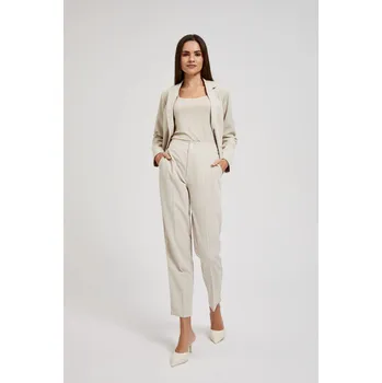 Dámské cigaretové kalhoty MOODO - světle béžová Moodo šedá | krémová 2821947