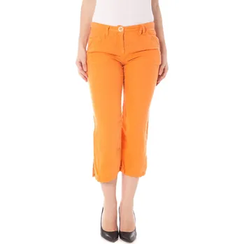 Dámské kalhoty Oranžové dámské pinocchio kalhoty Napapijri černá | bílá | oranžová 3359085