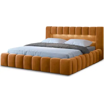 Postel Dvoulůžková postel LAMICA I 160x200 s LED osvětlením Monolith 48 žlutá