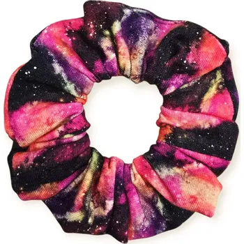 ESITO | Gumička do vlasů scrunchies Duhová srdce - černá / UNI