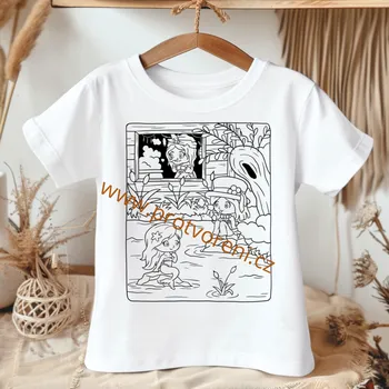 Chlapecké tričko Tričko jako omalovánka Tričko k vybarvení, dětské, motiv POHÁDKA - VODNÍK, 1 ks zvolte VELIKOST trička ZDE:: 7/8 let Beagle