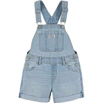 Chlapecké kalhoty Dětské džínové lacláče Levi's CLASSIC SHORTALLS 4EH030.PPYA modrá 50X, vel. 152