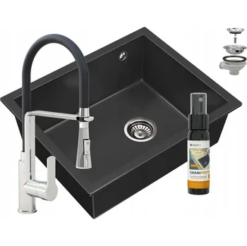 Granitový dřez Jednodřez granitový Granitan černý