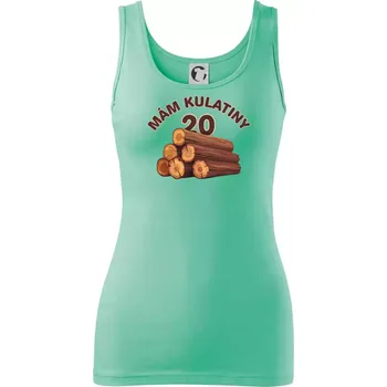 Dámské tričko Mám kulatiny 20 - Dámské tílko - XL ( Mátová )