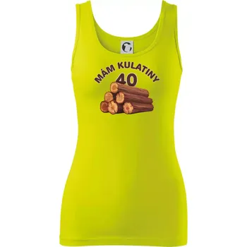 Dámské tričko Mám kulatiny 40 - Dámské tílko - M ( Limetková )