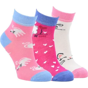 VIO dětské barevné bavlněné vzorované elastické ponožky mix2 27-30