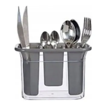 Odkapávač na nádobí Odkapávač na příbory kuchyňský organizér SZARY Kinvara - vidličky, lžičky