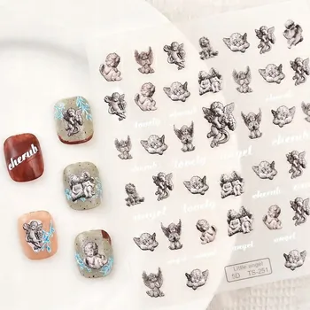 samolepka Samolepky na nehty Samolepící konvexní vzory - Anděl, Anděl
