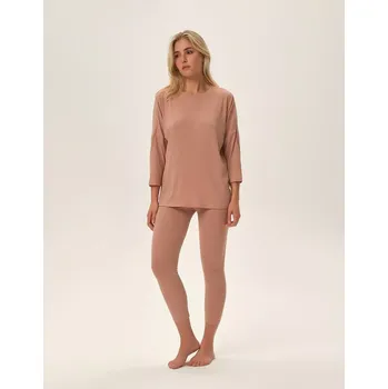 Pánské pyžamo Henderson Dámské pyžamo 42706 Frau 3/4 S-2XL krém XXL