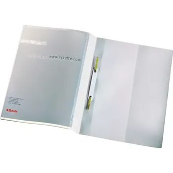 Prezentační desky s rychlovazačem bílé A4 maxi s průhlednou přední kapsou