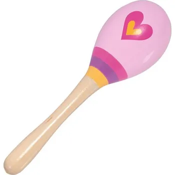Hudební nástroj pro děti Hudba - Rumbakoule Maracas, Peace růžová (Goki) - Novinky
