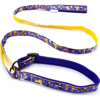 Vodítko pro psa Pískací Potvůrky Agility vodítko – motiv pejsci, různé barvy Velikost: Medium, Barva: fialová (pejsci)
