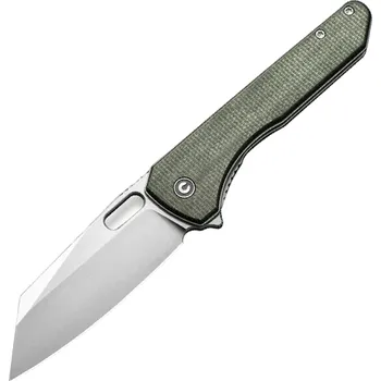 kapesní nůž CIVIVI Nugz Zelená Canvas Micarta RukojeťSatinovaná Čepel 14C28N Liner Lock C
