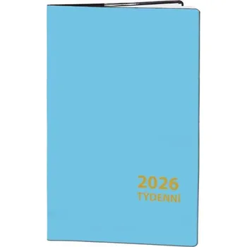 Diář ARIA-CARDS Diář týdenní - modrý 2026 / 9cm x 15cm / DT194
