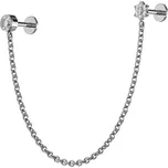 Šperky4U Piercing do ucha - labreta se řetízkem TITAN - TIT1589