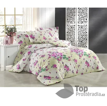 Povlečení Prodloužené bavlněné povlečení 140x220+70x90 - Kytice