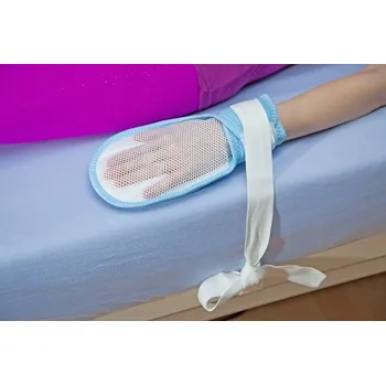 Upínací popruh Upínací popruh s rukavicí, fixace rukou pro pacienty proti poraněním - M